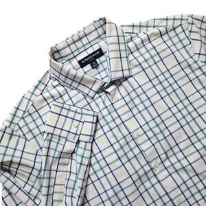 Mizzen + Main Men's Leeward Dress Shirt SZ X-Large Trim Fit Long Sleeve Plaid